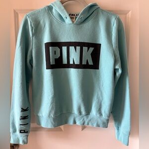 PINK Victoria's Secret Blue Hoodie Sweatshirt Medium